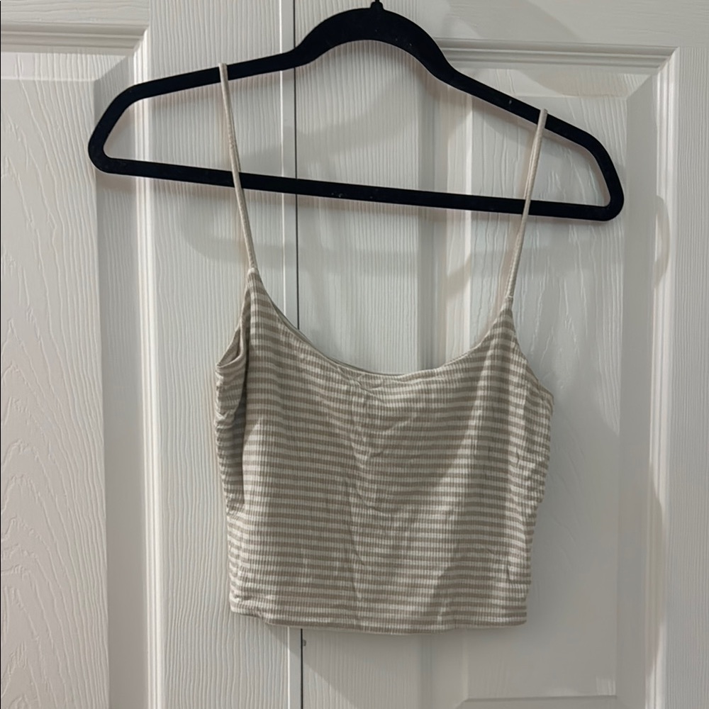 BP Tan Sleeveless Fitted Crop Camisole
